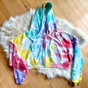 Ivory Ella Multicolor Tie-Dye Hoodie